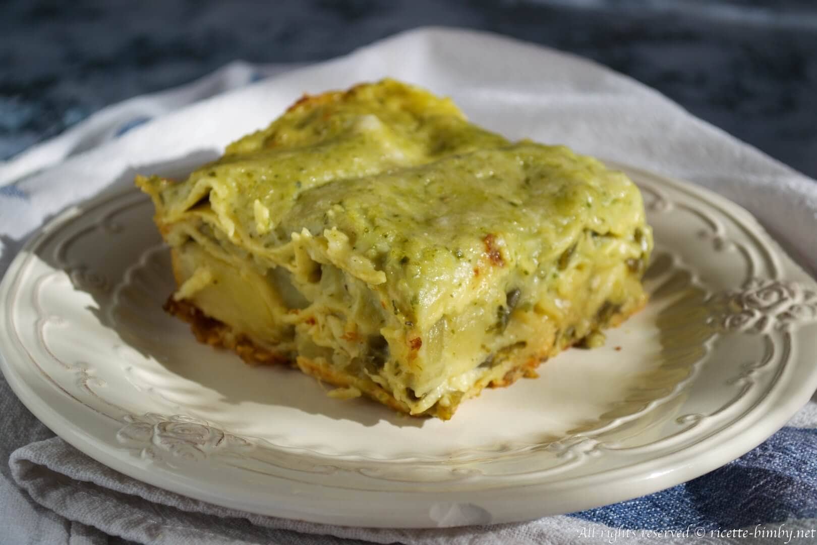 Lasagne al pesto, patate e fagiolini Bimby • Ricette Bimby